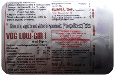 Voglow GM 1mg/500mg/0.2mg Tablet PR