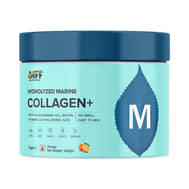 MyFitFuel Premium Series Hydrolyzed Marine Collagen+ With Glucosamine Orange
