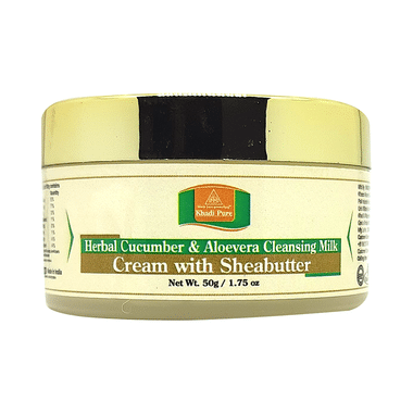 Khadi Pure Herbal Cleansing Milk Cream Cucumber & Aloevera With Sheabutter