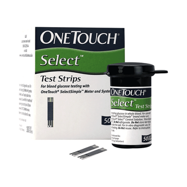 OneTouch Select Test Strip (Only Strips) | Diabetes Monitoring Devices | For use with OneTouch Select Simple Glucometer