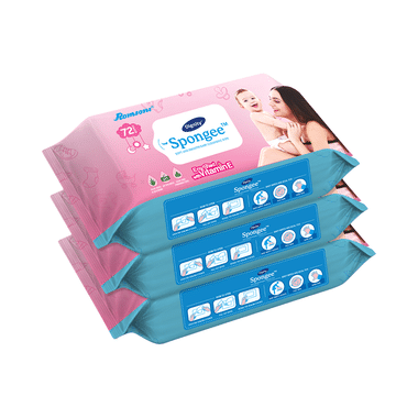 Dignity Spongee Soft And Smooth Baby Cleansing Wipes (72 Each)