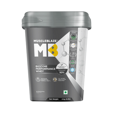 MuscleBlaze Biozyme Performance Whey Protein | For Muscle Gain | Improves Protein Absorption By 50% | Flavour Powder Blue Tokai Coffee