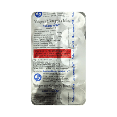 Gabastone NT 400mg/10mg Tablet