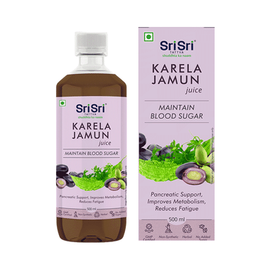 Sri Sri Tattva Karela Jamun Juice | For Blood Sugar Levels, Metabolism & Fatigue