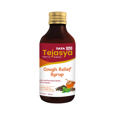 Tata 1mg Tejasya Cough Syrup | Provides Relief From Cold, Cough, Sore Throat, Congestion And Throat Irritation