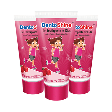 DentoShine Gel Toothpaste For Kids (80gm Each) Raspberry Dora