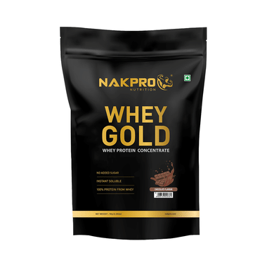 Nakpro Nutrition Whey Protein Gold For Muscle Support | Flavour Chocolate