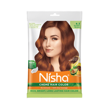 Nisha Creme Hair Color Golden Brown