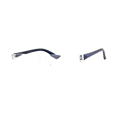 Klar Eye K 511 Rectangle Rimless Reading Glasses for Men and Women Blue Optical Power +1.5
