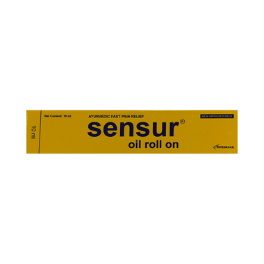 Sensur Ayurvedic Fast Pain Relief Oil Roll On | For Headache, Cold, Nasal Congestion, Neck, Body & Joint Pain Relief