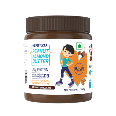 Gritzo 8 To 12 Years Peanut Almond Butter Crunchy Chocolate