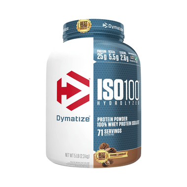 Dymatize Nutrition ISO 100 Hydrolyzed 100% Whey Protein Isloate Powder Gourmet Chocolate