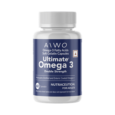 AIWO Ultimate Omega 3 Double Strength Fish Oil 1000mg for Heart Health | Capsule