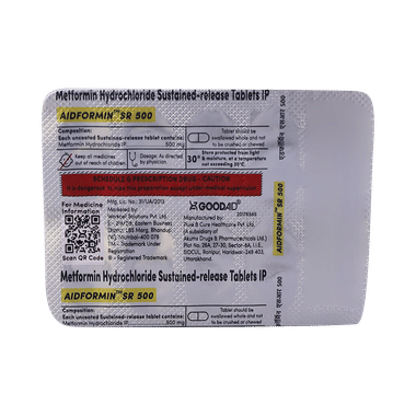 Aidformin SR 500 Tablet