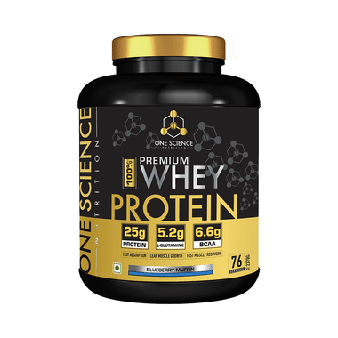 One Science Nutrition 100% Premium Whey Protein Powder Blueberry Muffin