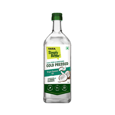 Tata Simply Better Pure and Unrefined Cold Pressed Virgin Coconut Oil Naturally Cholesterol Free