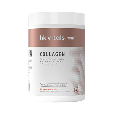 Healthkart HK Vitals Skin Radiance Skin Collagen | Powder With Vitamin C, E & Biotin | Orange