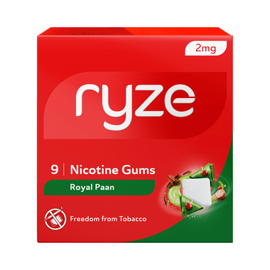 Ryze Nicotine Gums 2mg (9 Each) | Flavour Royal Paan