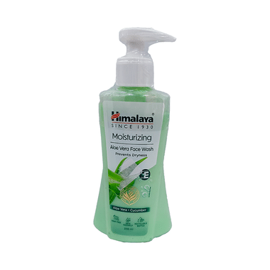 Himalaya Moisturizing Aloe Vera Face Wash With Cucumber Extract | Softens & Cools Dry Skin