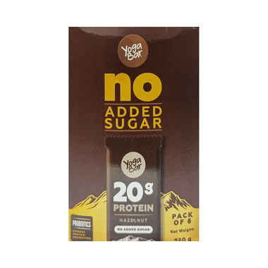 Yoga Bar 20gm Protein Bar For Nutrition | Flavour Hazelnut Pack Of 6