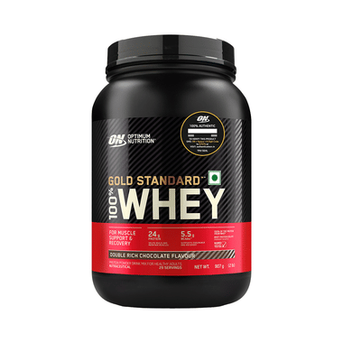 Optimum Nutrition (ON) Gold Standard 100% Whey Protein | For Muscle Recovery | No Added Sugar | Flavour Powder Double Rich Chocolate