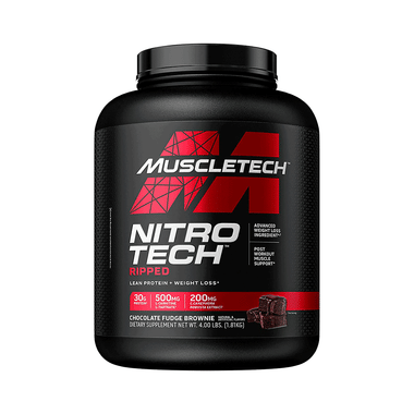 Muscletech Nitro Tech Ripped Chocolate Fudge Brownie Powder