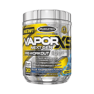 Muscletech Performance Series Vapor X5 Next Gen Pre-Workout Powder Blue Raspberry Fusion