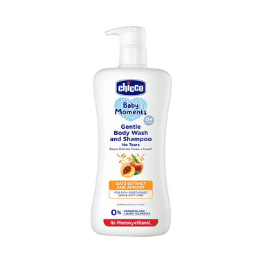Chicco Gentle Body Wash and Shampoo Oats Extract and Apricot