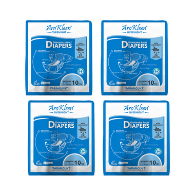 Arokleen Overnight Disposable Adult Diaper (10 Each) Medium