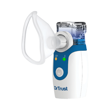 Dr Trust USA 404 Portable Ultrasonic Mesh Nebulizer Machine Cool Mist Inhaler White
