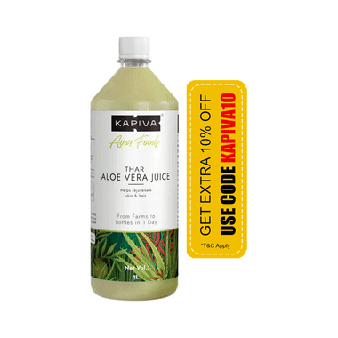 Kapiva Thar Aloe Vera Juice (with Pulp) | Rejuvenates Skin & Hair | No Added Sugar