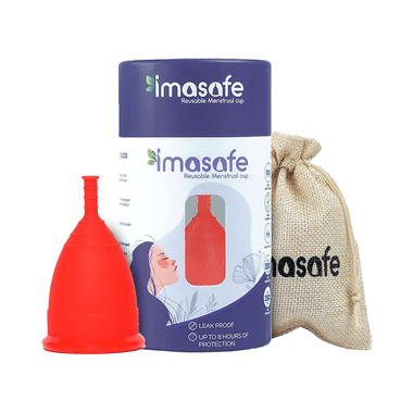 Imasafe Reusable Menstrual Cup Red Large