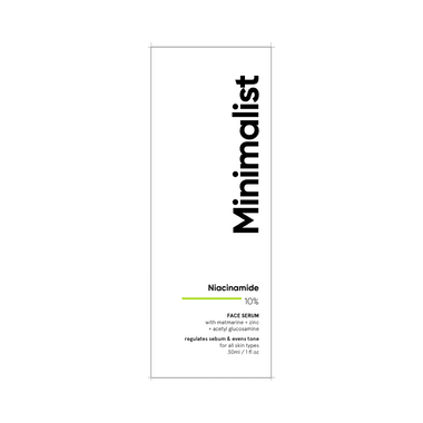 Minimalist 10% Niacinamide Face Serum | Reduces Oil and Acne Spots