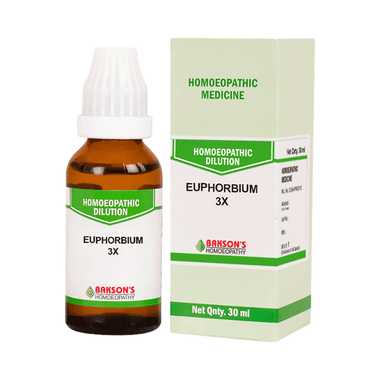 Bakson's Homoeopathy Euphorbium Dilution 3X