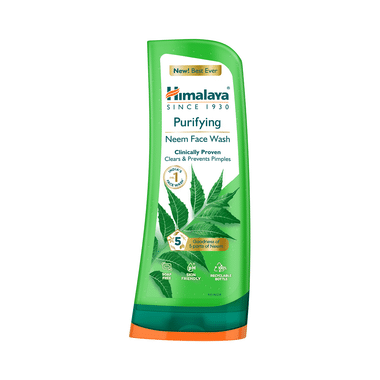 Himalaya Herbals Purifying Neem Face Wash With Turmeric | For Acne & Pimple Relief | Paraben And Soap Free Face Care Product