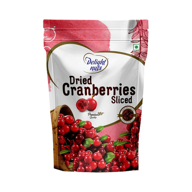 Delight Nuts Dried Cranberries Premium Quality Sliced