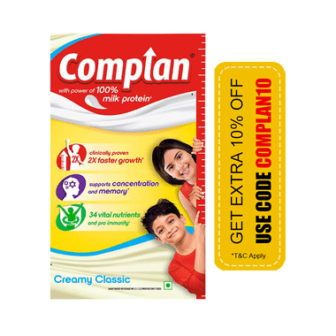 Complan Nutrition Drink Powder For Children | Nutrition Drink For Kids With Protein & 34 Vital Nutrients | Creamy Classic