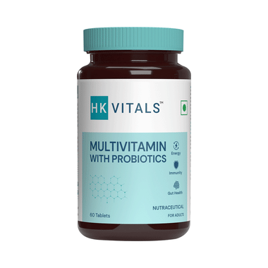 Healthkart HK Vitals Multivitamin With Probiotics For Energy, Immunity & Gut Health | Tablet