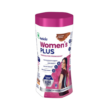 Horlicks Women's Plus with Calcium, Vitamin D & K2 for Strong Bones | Flavour Chocolate