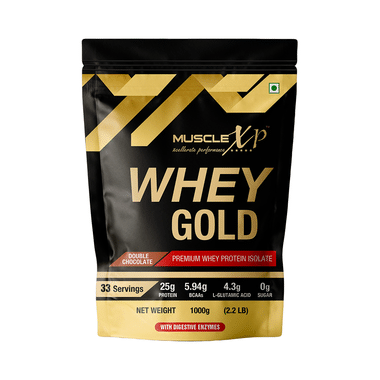 MuscleXP Whey Gold Premium Whey Protein Isolate With Digestive Enzymes Double  Chocolate