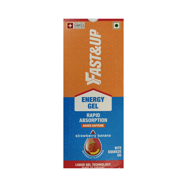 Fast&Up Gel Sachet | Rapid Absorption & Liquid Gel Technology | Flavour Strawberry Banana