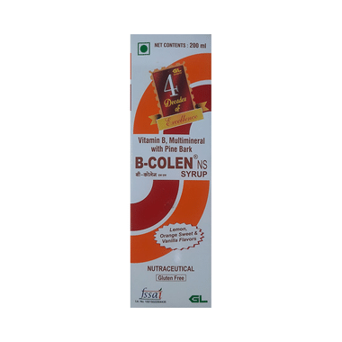 B Colen NS Syrup Lemon, Orange Sweet & Vanilla Gluten Free