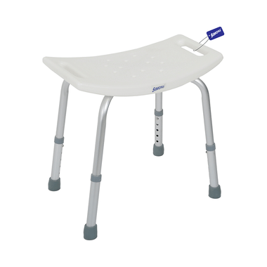 Simon's Lightweight Tool-Free Bath Shower Curved Anti Slip Chair Bench With Removable Backrest