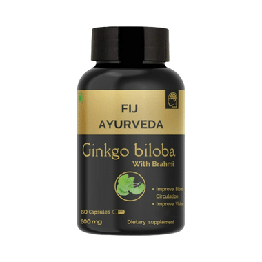 Fij Ayurveda Ginkgo Biloba With  Brahmi 500mg Capsule