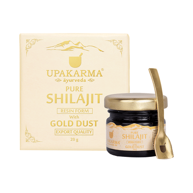 Upakarma Ayurveda Pure Shilajit Resin Form With Gold Dust
