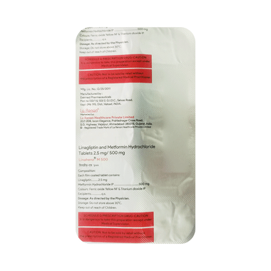 Linahenz M 500mg/2.5mg Tablet