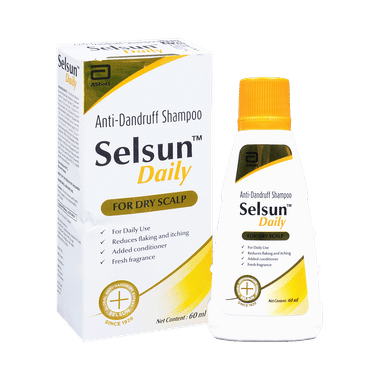 Selsun Daily Anti-Dandruff Shampoo With Added Conditioner For Dry Scalp & Hair Care | Sulphate & Paraben Free