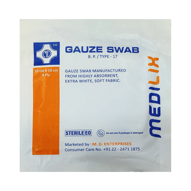 Medilix Gauze Swab Pack 10cm X 10cm X 8ply