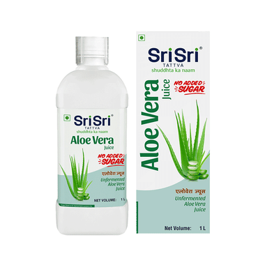 Sri Sri Tattva Aloe Vera Juice for Skin & Hair Health | No Added Sugar