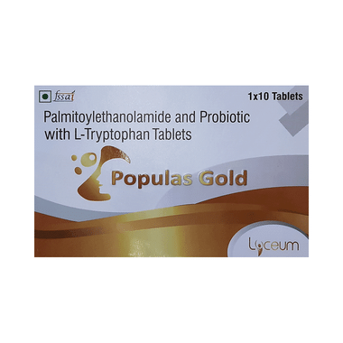 Populas Gold Tablet | Palmitoylethanolamide & Probiotic with L-Tryptophan